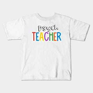 Rainbow Psych Teacher Kids T-Shirt